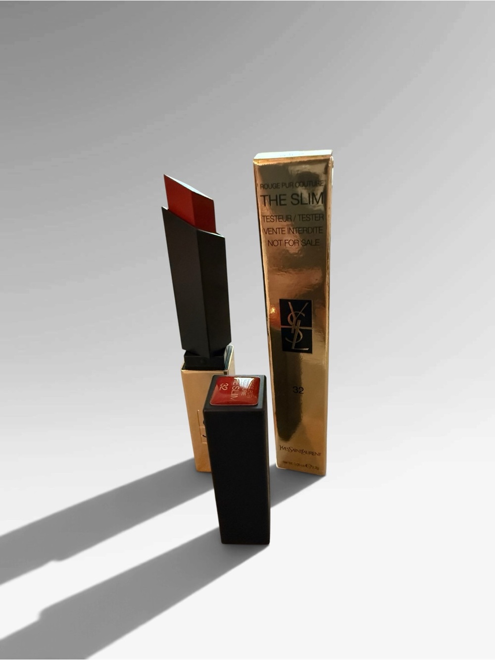 Yves Saint Laurent The Slim Rouge Lipstick in Shade 32 Warm Coral-Red/Fiery Red
